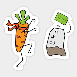 Carrot-tea Kid Sticker